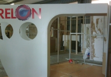 Expo stand under construction