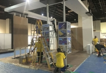 Expo stand under construction