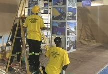 Expo stand under construction