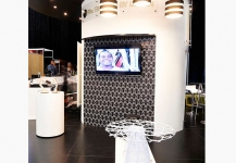 Fine Brandy Show stand with TV monitor