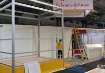 Expo stand under construction