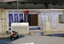 Expo stand under construction