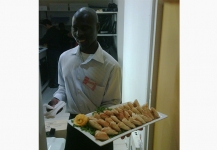 Food tasting at expo stand