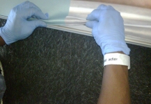 Placing fabric wall into frame