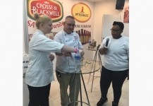 Pivion brand ambassadors helping with a food tasting